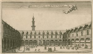 Interior of the Royal Exchange, London by Wenceslaus Hollar