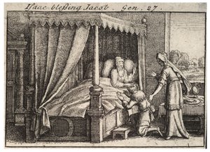 Isaac blessing Jacob (State 2) by Wenceslaus Hollar