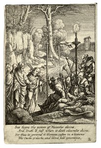 Jesus confronting his detractors by Wenceslaus Hollar