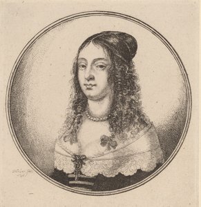 Lady with Ribbons on Curls by Wenceslaus Hollar