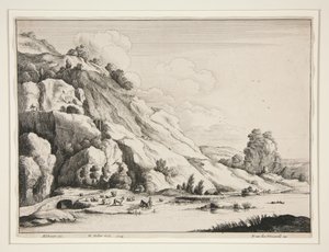 Landscape with a Stone Bridge by Wenceslaus Hollar