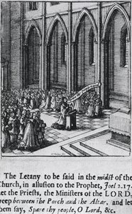 Litany in a church, c.1655