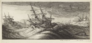 Marine in Storm by Wenceslaus Hollar