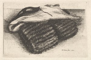 Muff, white kerchief and mask by Wenceslaus Hollar