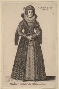 Spanish Gentlewoman by Wenceslaus Hollar