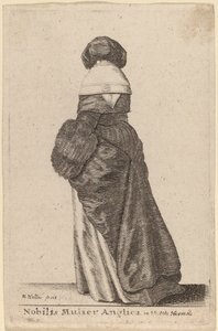 Noble Englishwoman in Winter Dress
