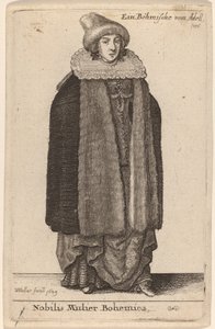Noble Bohemian Woman by Wenceslaus Hollar