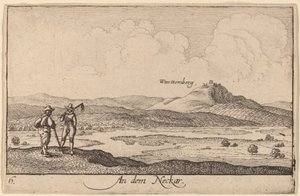 On the Neckar by Wenceslaus Hollar