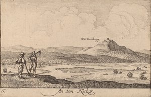On the Neckar by Wenceslaus Hollar