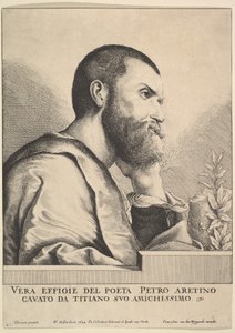 Pietro Aretino by Wenceslaus Hollar