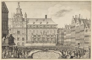 Proclamation of Peace - Antwerp by Wenceslaus Hollar