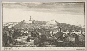Prospect of the Inner Part of Tangier, with the Upper Castle, from South-East by Wenceslaus Hollar