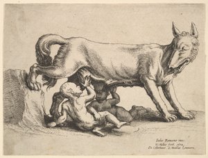 Romulus and Remus by Wenceslaus Hollar