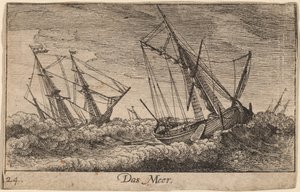 Sea Scene by Wenceslaus Hollar