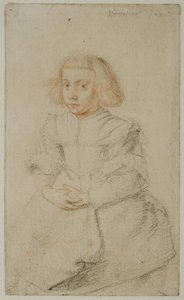 Study of a Seated Girl, 1635 by Wenceslaus Hollar