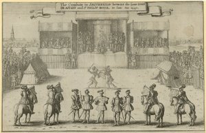 The Combat in Smithfield between John de Astley and Sir Philip Boyle by Wenceslaus Hollar