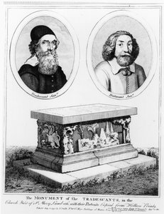 The Monument of the Tradescants in the Church Yard of St. Mary Lambeth, pub. in 1793