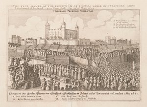 The True Manner of the Execution of Thomas Earl of Strafford, Lord Lieutenant of Ireland by Wenceslaus Hollar
