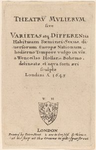 Theatrum Mulierum: Title Page by Wenceslaus Hollar