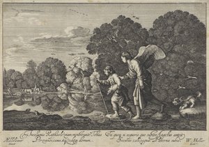 Tobias and the Angel by Wenceslaus Hollar