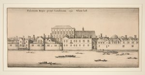 Whitehall from the River by Wenceslaus Hollar