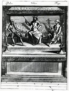 Woden, Thor and Friga by Wenceslaus Hollar