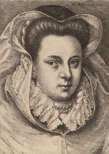 Woman with White Veil and Black Hat Mary Stuart, 1645
