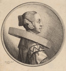 Woman with a Ruff in Profile, 1643 by Wenceslaus Hollar