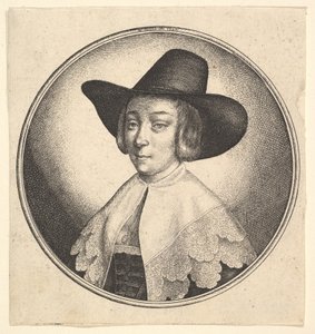 Woman with Broad Brimmed Hat by Wenceslaus Hollar