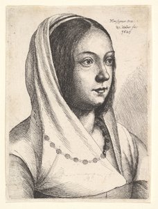 Young Woman with a Scarf on Her Head, after Bonsignori