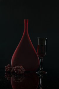 Elegant Red Wine Still Life by Wendy Xu