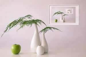 Minimalist Green Apple Still Life by Wendy Xu