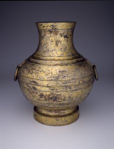 Storage Vessel with Intertwined Dragons and Stylized Clouds by Western Han Dynasty Chinese School