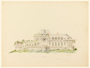 Elevation toward Polo Grounds, Clubhouse, Newport, Rhode Island and Golf Club by Whitney Warren Jr.