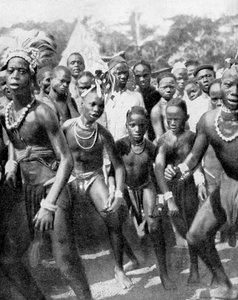 Boy Dancers Dressed as Girls, the Yafouba Tribe, West Africa