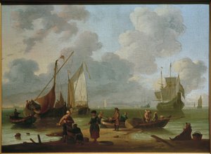 Ships Unloading on the Beach