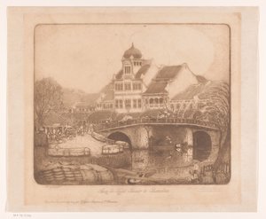 At the Kali Besar in Batavia by Wijnand Otto Jan Nieuwenkamp (signed by artist)