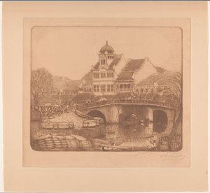 Bridge and office building in Batavia