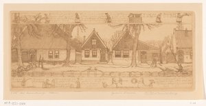 The Peasant Neighborhood, Edam by Wijnand Otto Jan Nieuwenkamp (signed by artist)