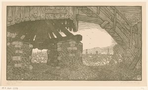 Base of a Windmill in Bruges by Wijnand Otto Jan Nieuwenkamp (signed by artist)