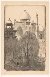 Taj Mahal, Agra by Wijnand Otto Jan Nieuwenkamp (signed by artist)