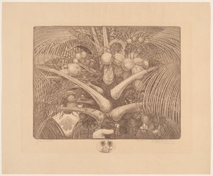 Top of a Coconut Palm by Wijnand Otto Jan Nieuwenkamp (signed by artist)