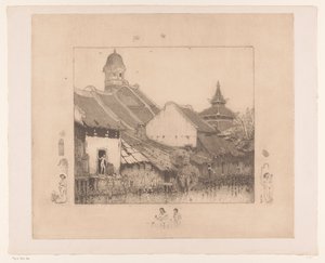 Houses and Bathers in Semarang by Wijnand Otto Jan Nieuwenkamp
