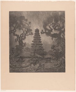 Pagoda in the Rain