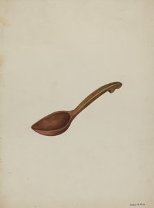 Oval Wooden Spoon by Wilbur M Rice