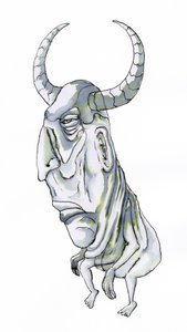 Horned Fantasy Creature by Wildemar Doomgriever