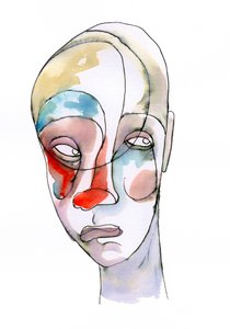 Pensive Abstract Portrait