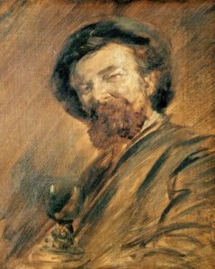 Self-Portrait with Wine Glass