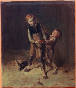 W. Busch, Two Shoemaker Boys Fighting