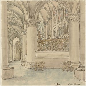 Interior of Notre-Dame in Paris